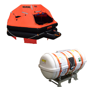 Revere 16 Person Davit Launch A-PACK, USCG/SOLAS Approved Liferaft with Cradle