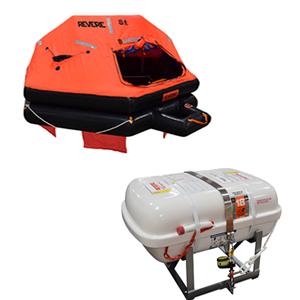 Revere 4 Person Low Profile A-Pack, USCG Approved Low Profile Liferaft with Cradle