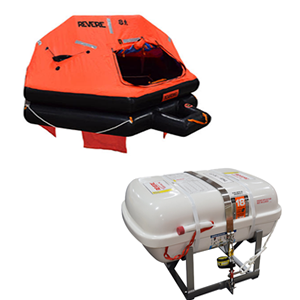 Revere 8 Person Low Profile A-Pack, USCG/SOLAS Approved Low Profile Liferaft with Cradle