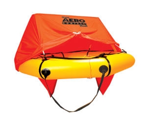 Revere 2 person Aero Compact Liferaft with canopy, Valise Bag
