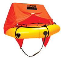 Revere Coastal Compact 6 Person Life Raft with Canopy, Valise Bag