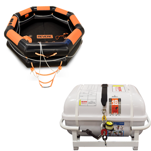 Revere IBA 10 Person Liferaft Container with Cradle, USCG Approved