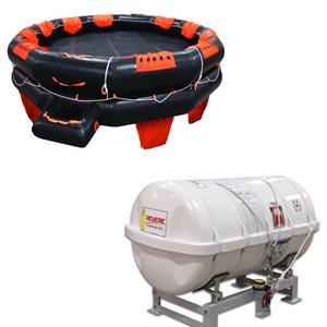 Revere IBA 50 Person Liferaft Container with Cradle, USCG Approved