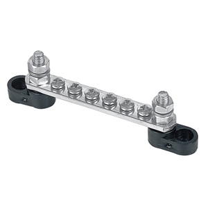 BEP Pro Installer Bus Bar 6 Way 100A 2 Studs Red/Blk Cover