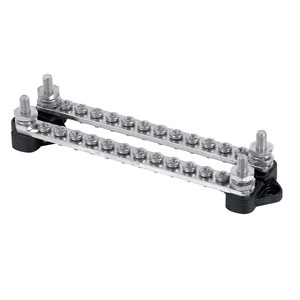 BEP Pro Installer Bus Bar 12 Way 100A 2 Studs Red/Blk Cover