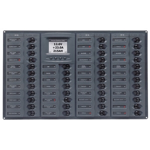 BEP Millennium Series DC Circuit Breaker Panel with Digital Meters, 44SP DC12V Horizontal