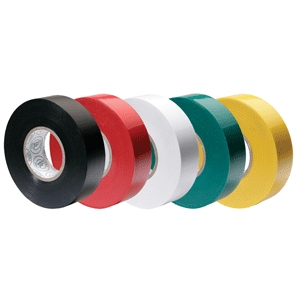 Ancor Premium Electrical Tape 1/2" X 20' Blk Red White Green Yellow, 339066
