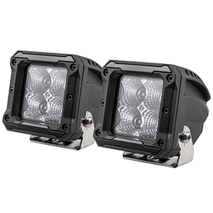 HEISE 3" 4 LED Cube Light 2 Pack Flood