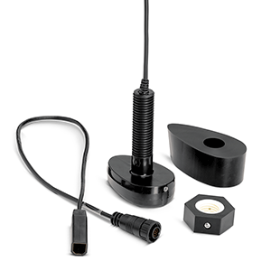 Humminbird XPTH-14-HW-T Dual Spectrum CHIRP Plastic Thru-Hull Transducer with Temp for SOLIX