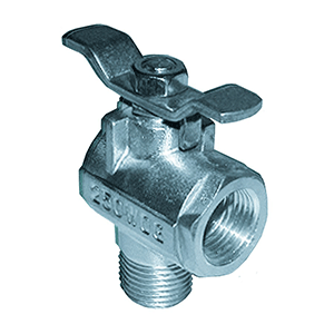 GROCO 1/2" NPT 90 Degree Stainless Steel Fuel Valve