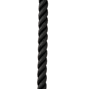 New England Rope 3/4" X 25' Nylon 3 Strand Dock Line Black