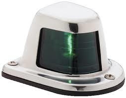 Attwood Stainless Steel Sidelight 304, Starboard Green 66319G7