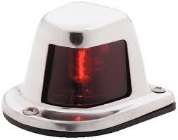 Attwood Stainless Steel Sidelight 304, Port, Red 66319R7