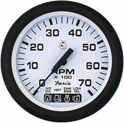 Faria Euro Series Tech/Hour meter, 6000 RPM Gas Inboard 32950