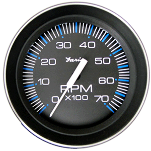 Faria Coral Series Tachometer, 7000 RPM Universal -All Outboard 33005