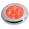 Hella Slim Line Round Courtesy Lamp Red, Stainless Steel Rim, 980507221