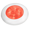 Hella Slim Line Round Courtesy Lamp Red, White Plastic Rim, 980507241