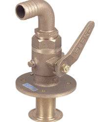 Perko Bronze Seacock, 1" Adapter, 90 Deg, 0834006PLB