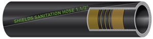 Shield Premium Rubber Sanitation Hose, 1 1/2" ID, 1 55/64 OD, 50'