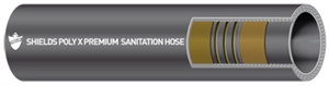 Shield Poly x Sanitation Hose, 1" ID, 1 21/64", 12 1/2', 1051004