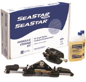 Seastar Hydraulic Steering Kit Up To 350 HP Outboard(No Hose), HK6400A-3