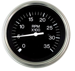 Seastar Heavy Duty 3" Tachometer Gas 4 Cyl, Inboard/Io 6000 RPM 82288p