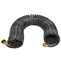 Trident Marine Coiled Wash Down Hose with Brass Fittings - 15'