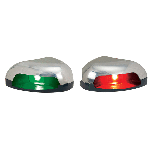 Perko Red/Green Horizontal Mount Side Light - Pair - Stainless Steel 0626DP0STS