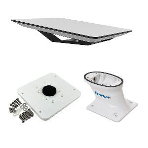 KVH Starlink Flat Panel High Performance Maritime Kit with Gen3 Wi-Fi Router & with 5" Seaview Pedestal Mount & Adastlka Starlink Top Plate