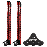 Minn Kota Raptor Bundle Pair - 10' Red Shallow Water Anchors with Active Anchoring & Footswitch Included