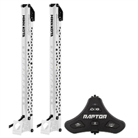 Minn Kota Raptor Bundle Pair - 10' White Shallow Water Anchors with Active Anchoring & Footswitch Included