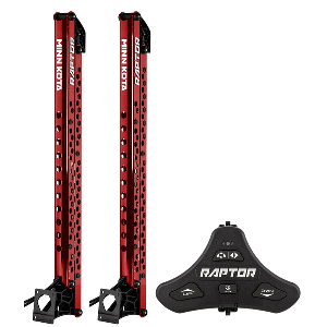 Minn Kota Raptor Bundle Pair - 8' Red Shallow Water Anchors with Active Anchoring & Footswitch Included