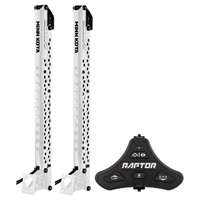 Minn Kota Raptor Bundle Pair - 8' White Shallow Water Anchors with Active Anchoring & Footswitch Included