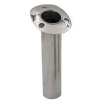 C.E. Smith 70 Series Standard Flush Mount Rod Holder - 15 Degree - Stainless Steel - Gimbal Bar Bottom - Black Liner