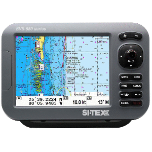 SI-TEX Standalone 8" Chartplotter System with Color LCD, Internal & External GPS Antenna & C-MAP 4D Card