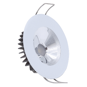 Lumitec Illusion Flush Mount LED Down Light - White - Non-Dimming - White Housing - MIrrored Housing