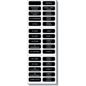 Blue Sea 8067 Label Kit AC Panel Extended