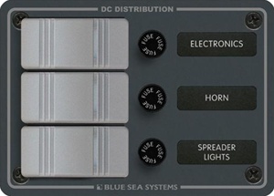 Blue Sea 8054 Power Distribution Panel DC 3 Pos Waterproof