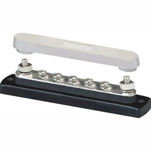 Blue Sea 2300, 150 Ampere Common BusBar 10 x No. 8-32 Screw Terminal with Cover