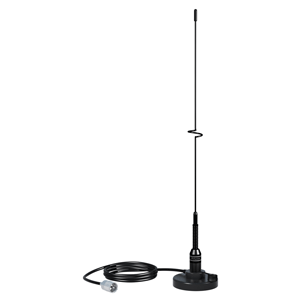 Shakespeare VHF 19" 5218 Black Stainless Steel Whip Antenna, Magnetic Mount