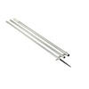 Lee's 18.5' Bright Silver Pole with Black Spike Step Tube 1.5" MX8718CR
