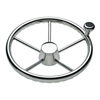 Ongaro 170 13.5" Stainless 5-Spoke Destroyer Wheel with Stainless Cap & FingerGrip Rim, Fits 3/4" Tapered Shaft Helm