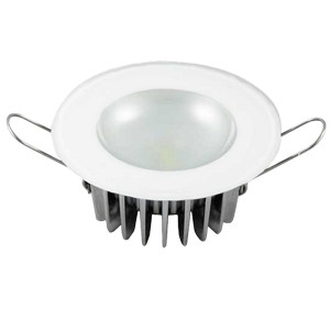 Lumitec Mirage Flush Mount Interior Down Light, 4-Color, Glass Fixture No Bezel, 2.5" Diameter 113190