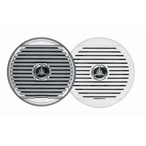 JENSEN MSX65R 6-1/2" High Performance Coaxial Speaker, (Pair) White/Silver Grills