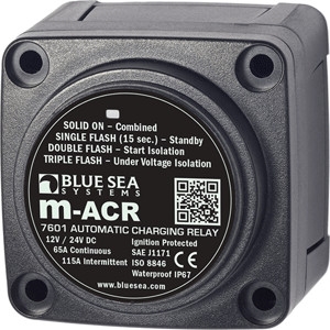 Blue Sea 7601 DC Mini ACR Automatic Charging Relay, 65A