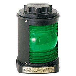 Perko Side Light - Black Plastic, Green Lens 1127GA0BLK