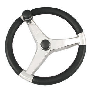 Ongaro Evo Pro 316 Cast S.S Steering Wheel with Control Knob, 13.5" Dia