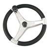 Ongaro Evo Pro 316 Cast S.S Steering Wheel with Control Knob, 15.5" Dia