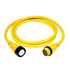 Marinco 50Amp 125/250V Shore Power Cable, 25', Yellow 6152SPP-25