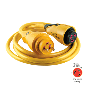 Marinco CS30-12 EEL 30A 125V Shore Power Cordset - 12' - Yellow CS30-12